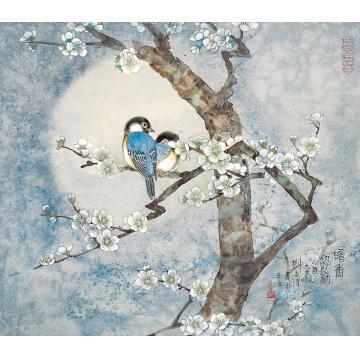 刘菊清国画花鸟暗香浮动字画之家