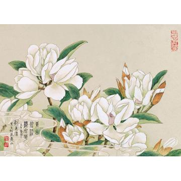 刘菊清国画花鸟青山碧溪仙女花字画之家