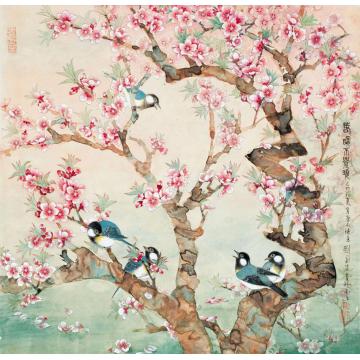 刘菊清国画花鸟春眠不觉晓字画之家
