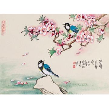 刘菊清国画花鸟春眠不觉晓字画之家