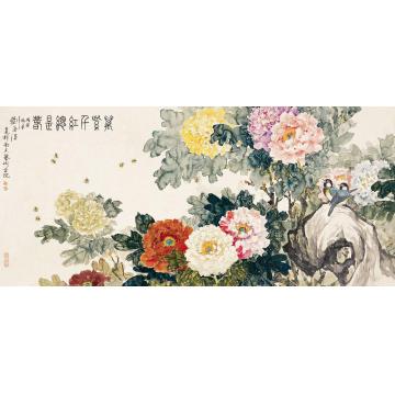 刘菊清国画花鸟万紫千红总是春字画之家