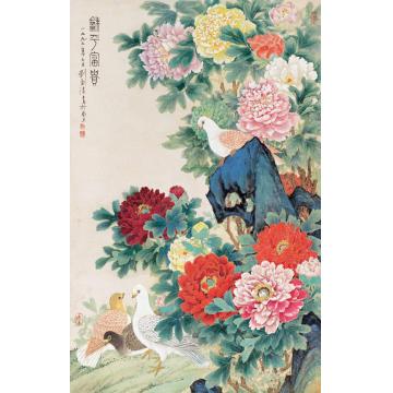 刘菊清国画花鸟和平富贵字画之家