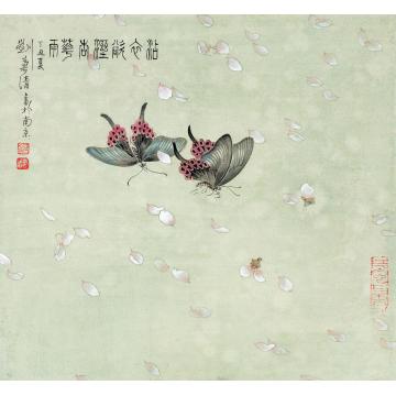 刘菊清油画风景沾衣欲湿杏花雨字画之家