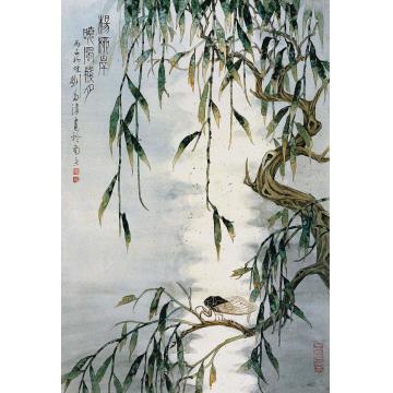 刘菊清油画风景杨柳岸晓风残月字画之家