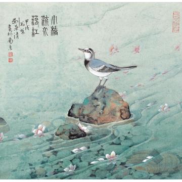 刘菊清国画花鸟小桥流水落红字画之家