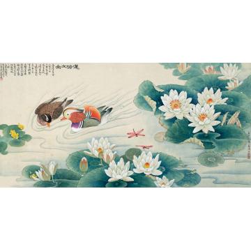 刘菊清油画风景莲塘文禽字画之家