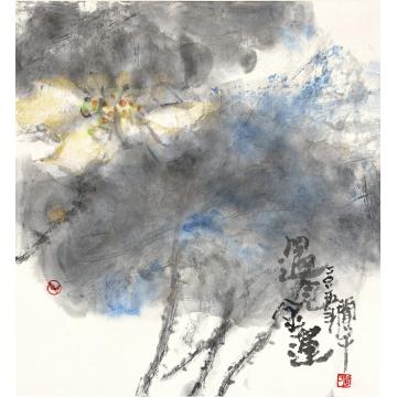 刘闻宇国画花鸟《遇见金莲》字画之家