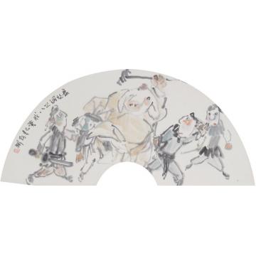 罗彬国画人物盘丝洞之八戒字画之家