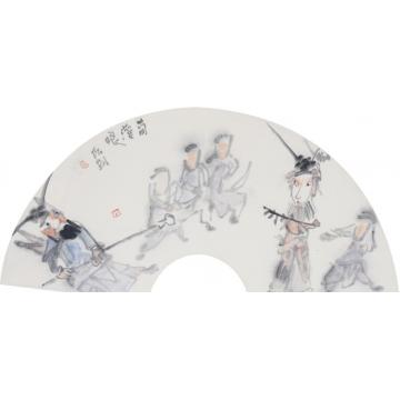 罗彬国画人物荀灌娘字画之家