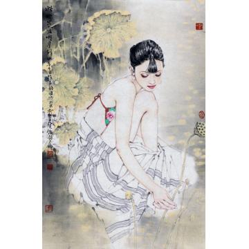 赵建成国画人物此地只宜明月到字画之家
