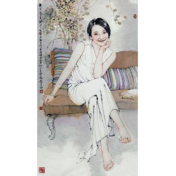 赵建成国画人物古香常在静中生字画之家
