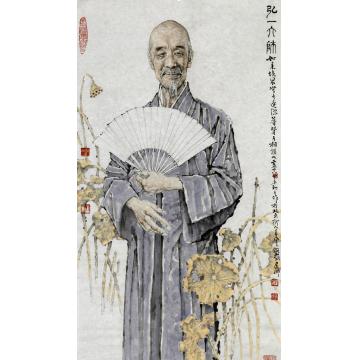 赵建成国画人物弘一大师字画之家