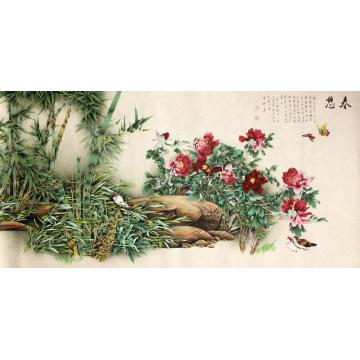 韦娜国画花鸟春憩字画之家