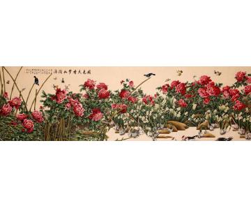 韦娜国画花鸟国色天香·梦如潮涌字画之家