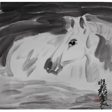 郭明馥国画动物出浴字画之家