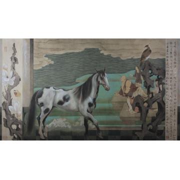 郭明馥国画动物神骏图字画之家