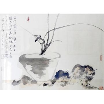 孔宪江国画花鸟兰花图字画之家