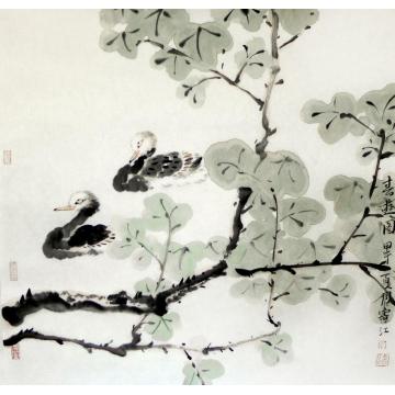 孔宪江国画花鸟春游图字画之家