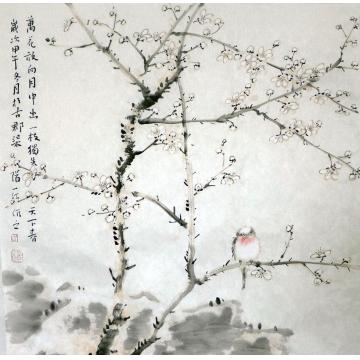 孔宪江国画花鸟梅花小鸟字画之家