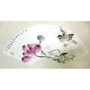 孔宪江国画花鸟寒水秋意图字画之家