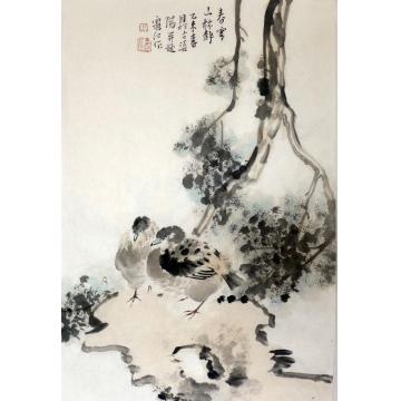 孔宪江国画花鸟春寒山林静字画之家