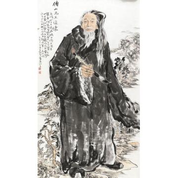 王砚农国画人物道法自然--傅山像字画之家