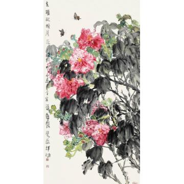 贾博鸿国画花鸟金秋酡颜浅作红字画之家