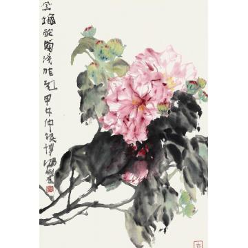 贾博鸿国画花鸟金秋酡颜浅作红字画之家