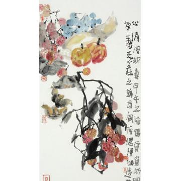 贾博鸿国画花鸟心清闻妙香字画之家