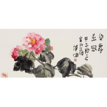 贾博鸿国画花鸟染露金风 甲午新春字画之家