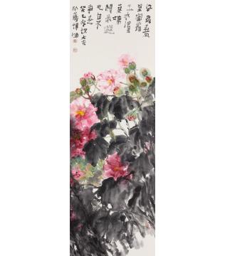 贾博鸿国画花鸟染露金风里字画之家