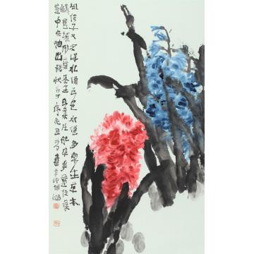 贾博鸿国画花鸟风信子字画之家