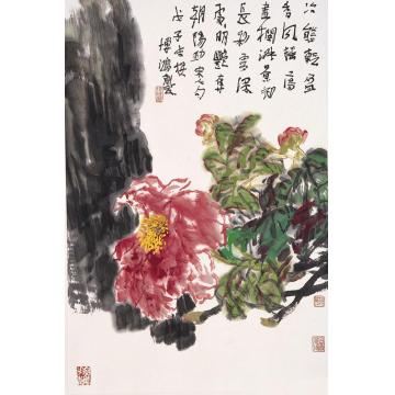 贾博鸿国画花鸟富贵花开早字画之家