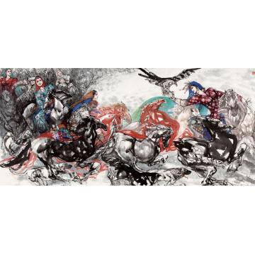马泉艺国画人物大漠雄风字画之家