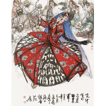 马泉艺国画人物喀什噶尔麦西来甫字画之家