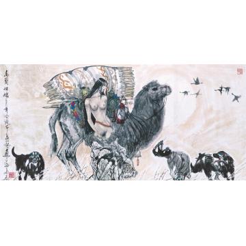 马泉艺国画人物楼兰姑娘字画之家