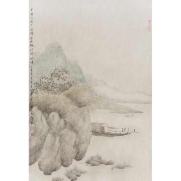 许信容国画山水渔曲伴秋字画之家