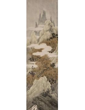 许信容国画山水四条屏之秋韵字画之家