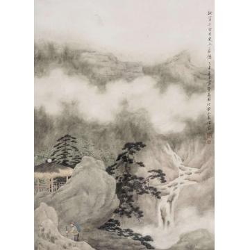 许信容国画山水登高图字画之家