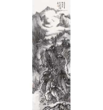 石峰国画山水安得置身图画里字画之家