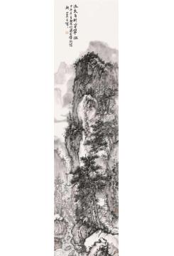 石峰国画山水清泉百折穿翠微字画之家