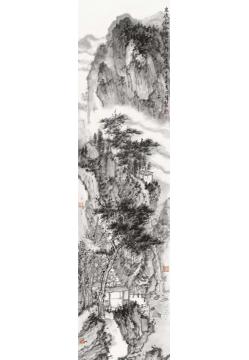石峰国画山水泉流知人意字画之家