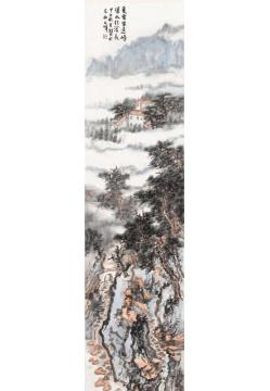 石峰国画山水夏云生远嶂字画之家