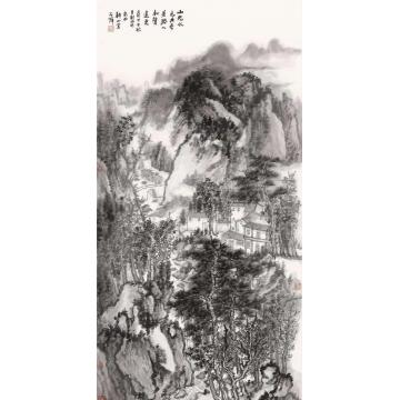 石峰国画山水山光水色共参差字画之家