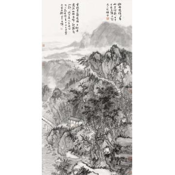 石峰国画山水云抱青山深复深字画之家