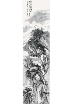 石峰国画山水人家涧西聆涧北字画之家