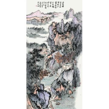 石峰国画山水山色无定姿，如烟复如黛字画之家