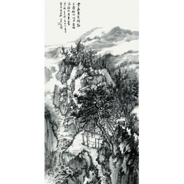 石峰国画山水云气生毫端字画之家