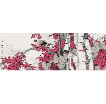崔志安国画花鸟锦上枝头珠满天字画之家