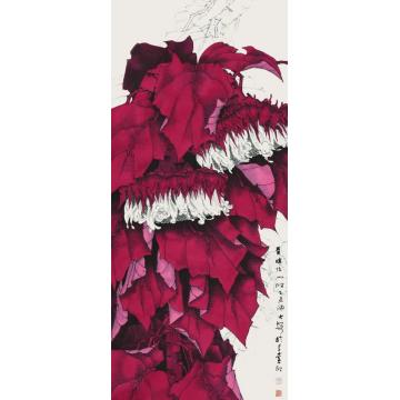 崔志安国画花鸟葵暖怡心字画之家